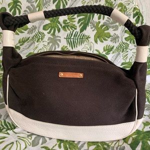 Authentic Vintage Kate Spade Small Brown & White Handbag
